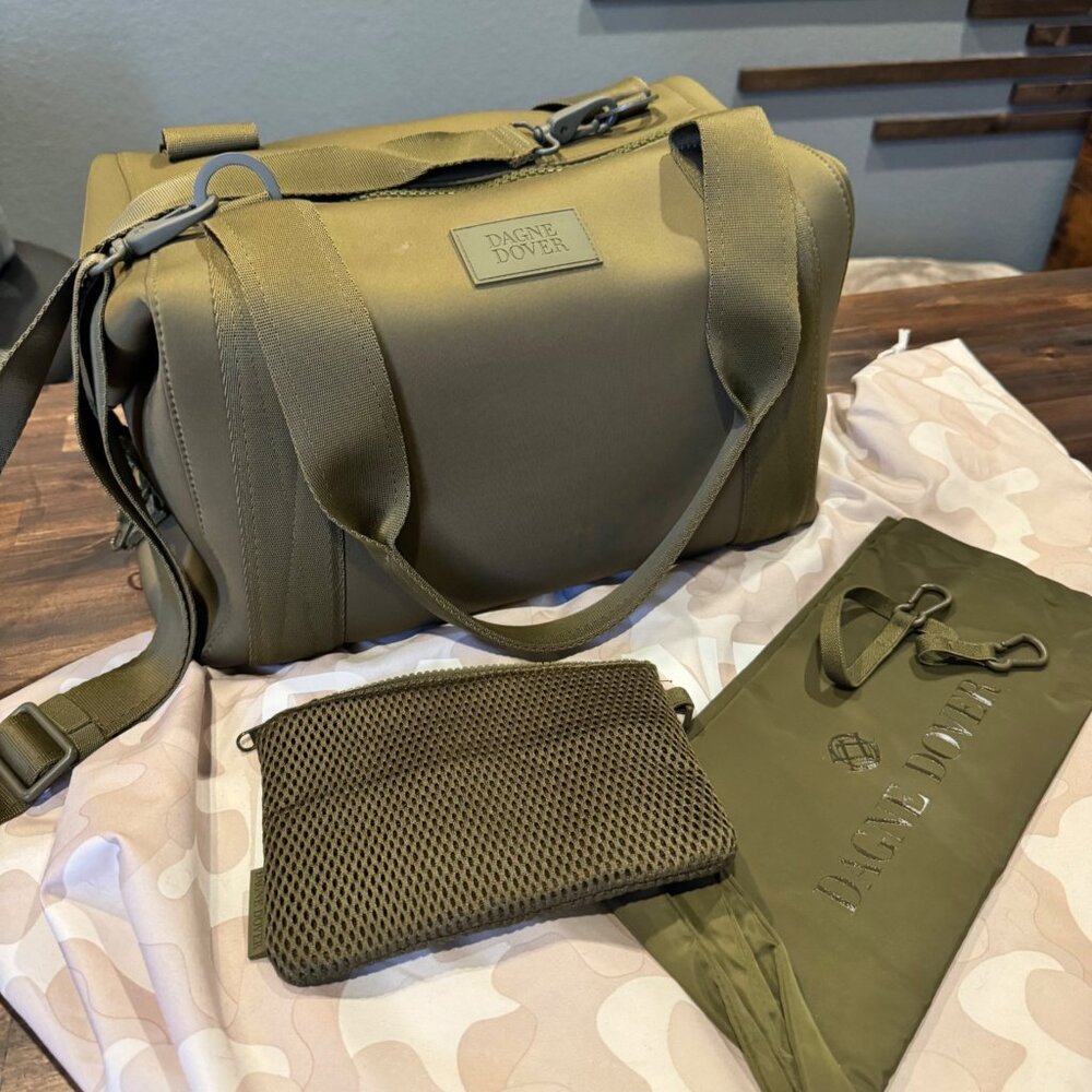 Dagne Dover Olive Green Duffel Bag Set Medium